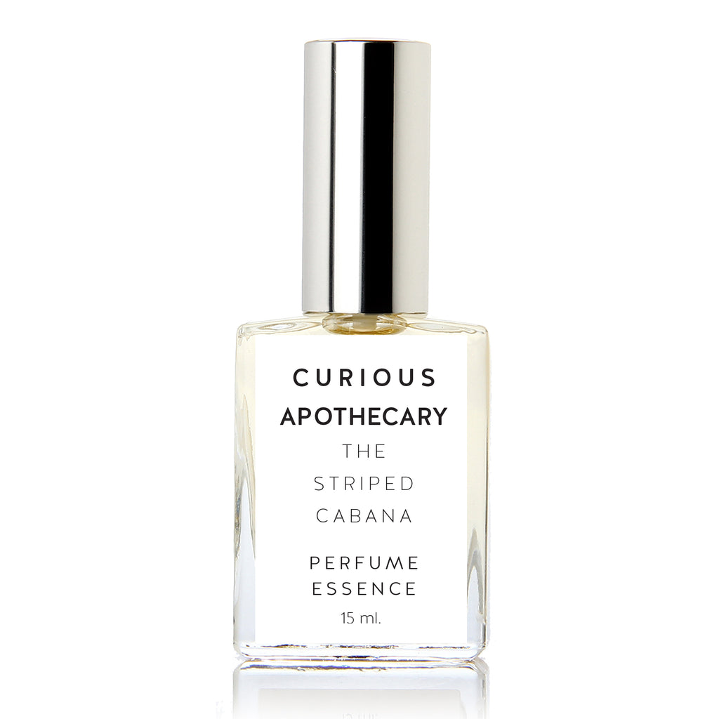 The Striped Cabana by Curious Apothecary. Island white floral, adrift summer clouds - theme-fragrance