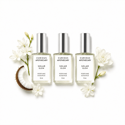 Solar Glow Perfume Coconut Jasmine, Floral Beach Scent, Curious Apothecary