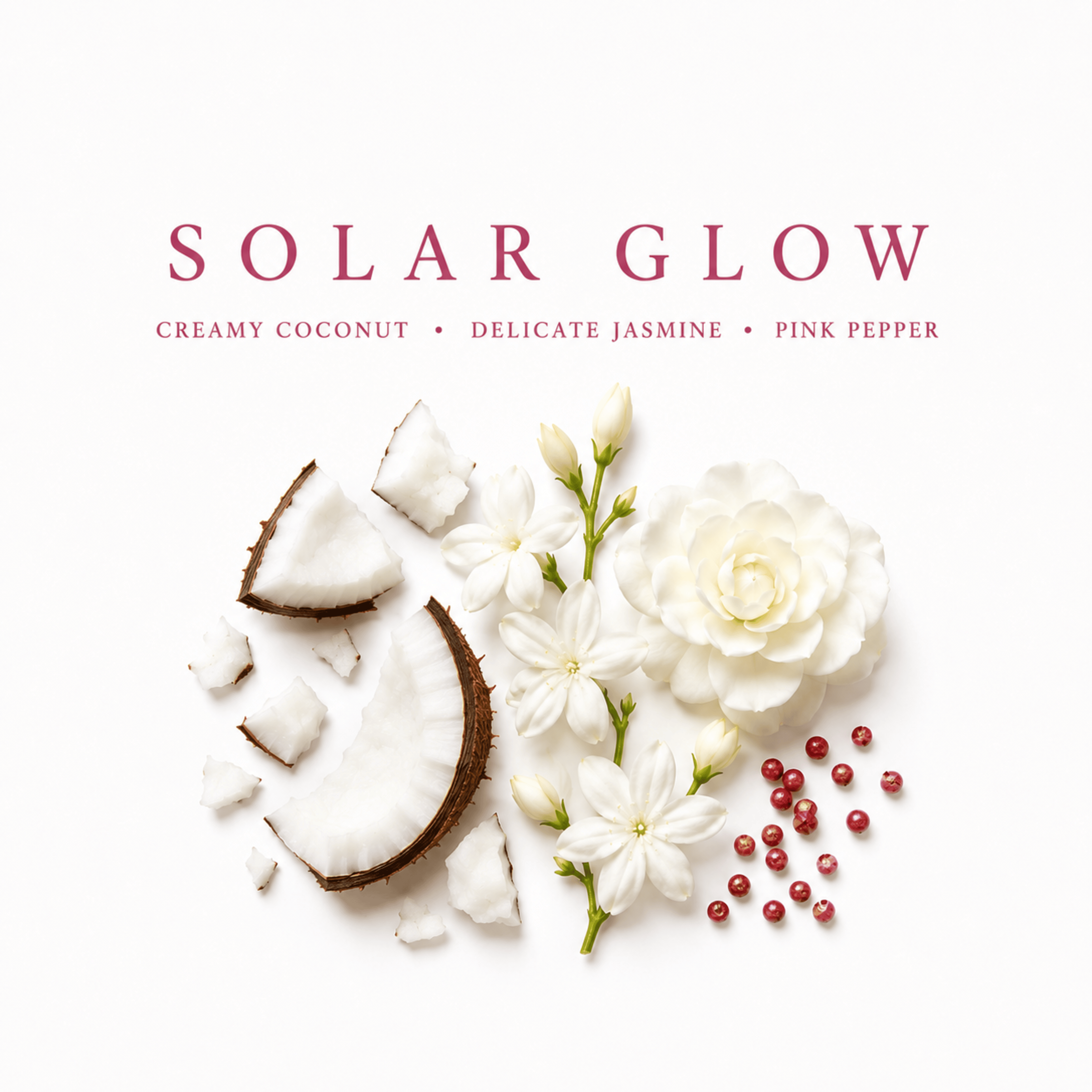 Solar Glow Perfume Coconut Jasmine, Floral Beach Scent, Curious Apothecary