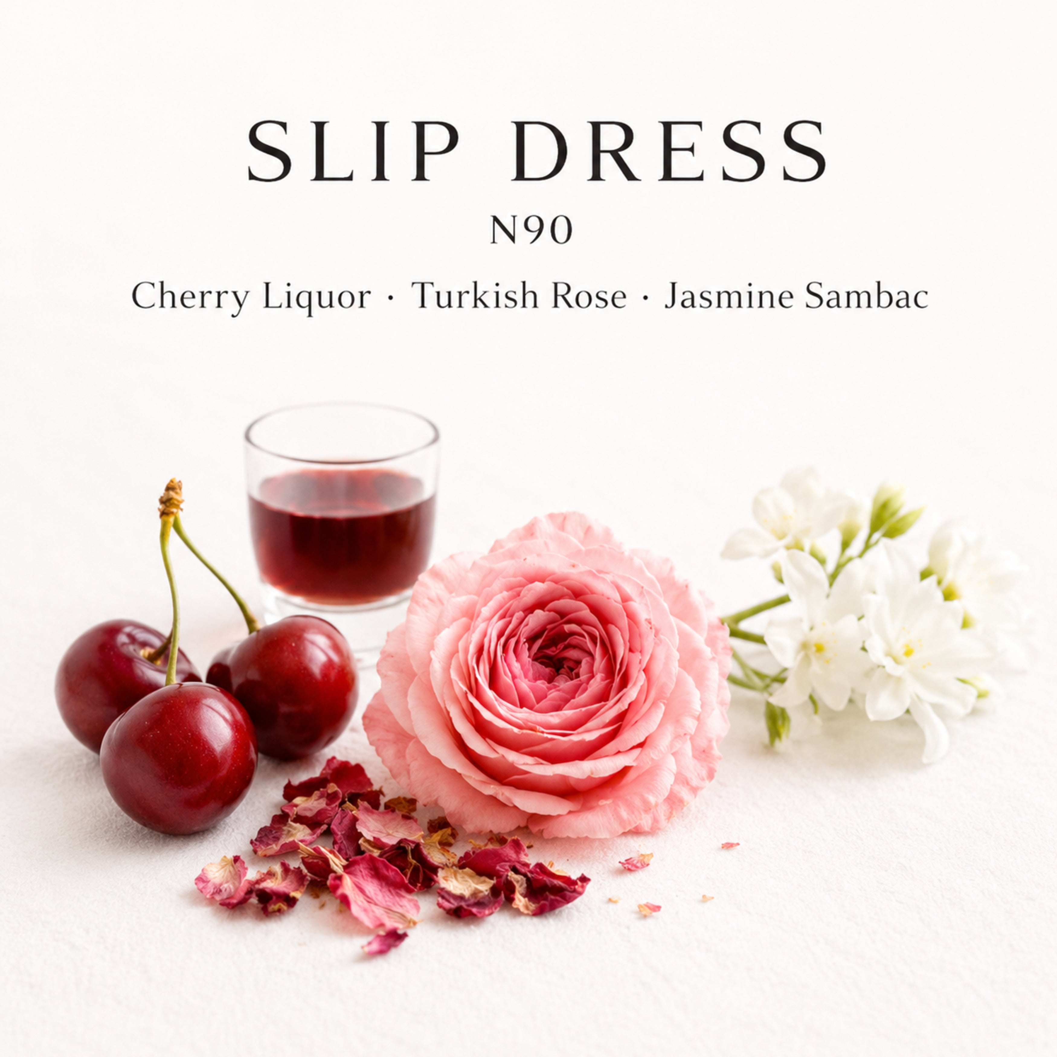 Slip Dress N90 perfume Dark Cherry Gourmand Fruit Smoky Leather by Curious Apothecary