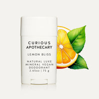 Natural Luxe Lemon Bliss Mineral Vegan Deodorant  by Curious Apothecary. Fresh