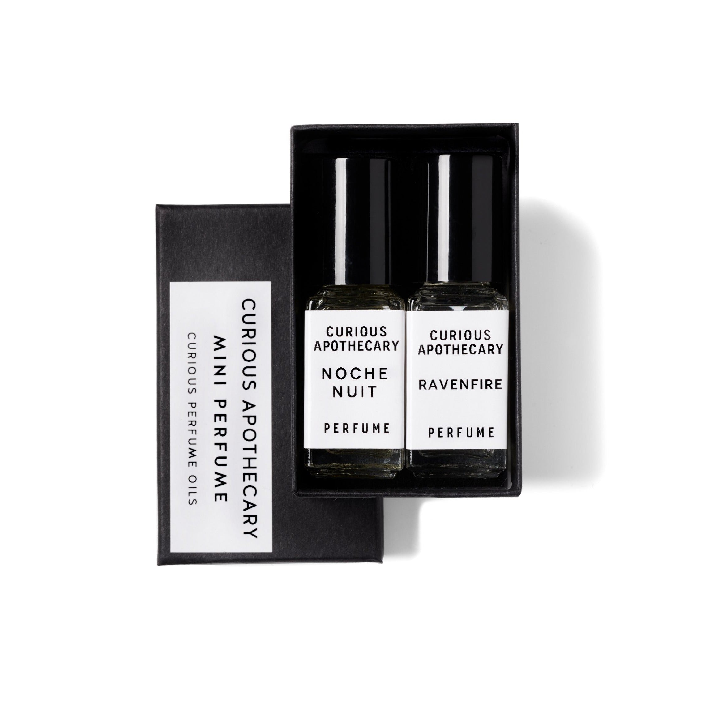 Curious Apothecary Mini Perfume Rollerball Set. Fragrance Sample Kit. Set of Two.