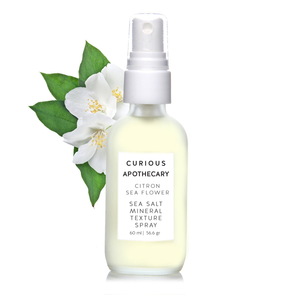 Curious Apothecary Sea Flower Sea Salt Mineral Texture Spray for Hair. Rose, Lavender, Citron.