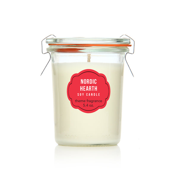 Nordic Hearth Soy Container Candle Aromatic winter fire blend. Holiday - theme-fragrance