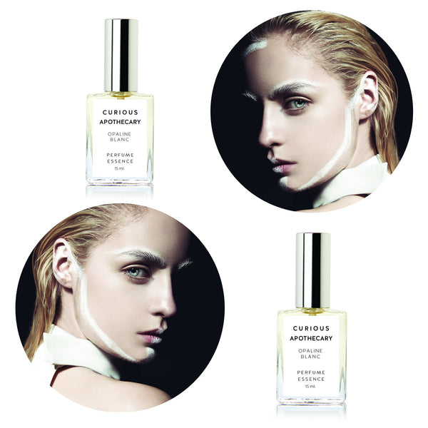 Opaline Blanc perfume. Gardenia tuberose Island iridescent by Curious Apothecary - theme-fragrance