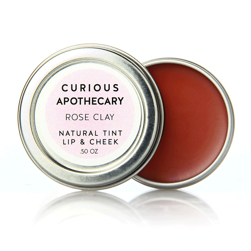 Rose Clay natural cheek and lip tint and rouge blush. Vegan. Curious Apothecary - theme-fragrance