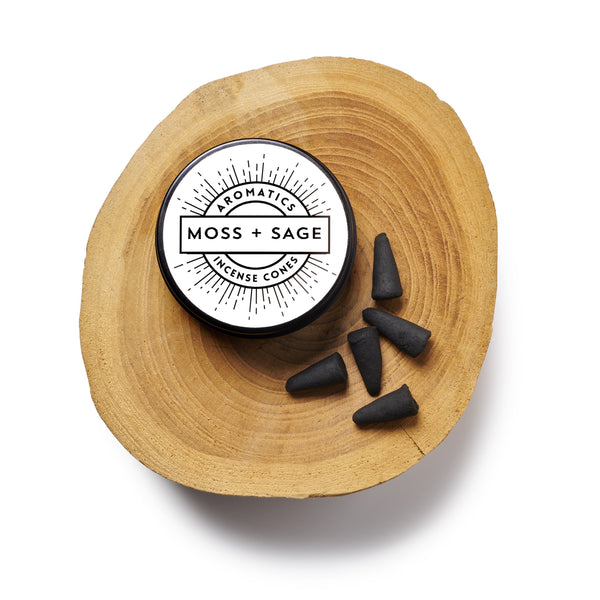 Incense cones. Noir™ Tibetan Tea and incense | Moss + Sage | Bamboo charcoal cones