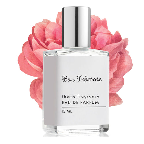 Theme Fragrance Bon Tuberose Perfume for Women. Romantic and deeply floral tuberose. 15 ml rollerball